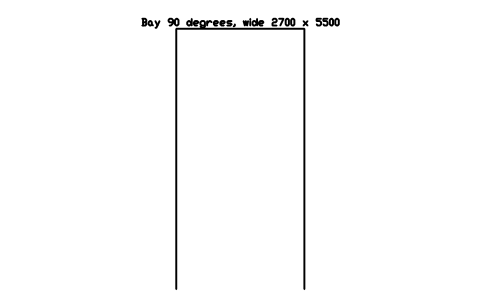 Bay 90 degrees, wide 2700 x 5500 심볼 미리보기, 블록 PKG_BAY_90_WIDE