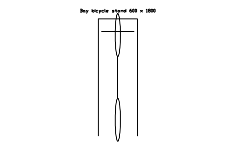 Bay bicycle stand 600 x 1800 심볼 미리보기, 블록 PKG_BAY_BIKE