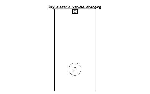 Bay electric vehicle charging 심볼 미리보기, 블록 PKG_BAY_EV