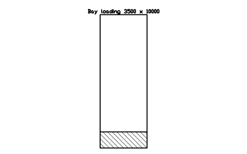 Bay loading 3500 x 10000 심볼 미리보기, 블록 PKG_BAY_LOADING