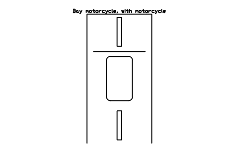 Bay motorcycle, with motorcycle 심볼 미리보기, 블록 PKG_BAY_MOTO_VEH