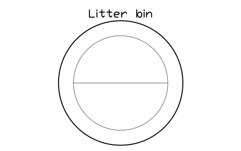 Litter bin 심볼 미리보기, 블록 PKG_BIN