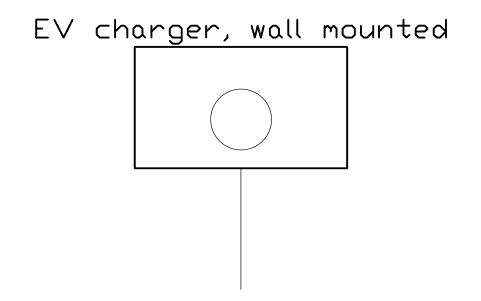 EV charger, wall mounted 심볼 미리보기, 블록 PKG_EV_WALL