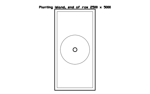 Planting island, end of row 2500 x 5000 심볼 미리보기, 블록 PKG_ISLAND_END