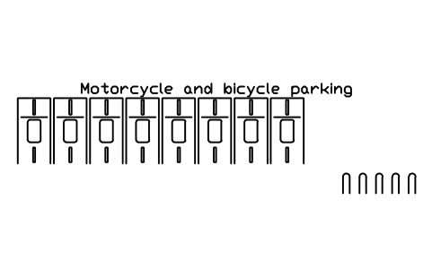 Motorcycle and bicycle parking 심볼 미리보기, 블록 PKG_LAYOUT_MOTO_BIKE