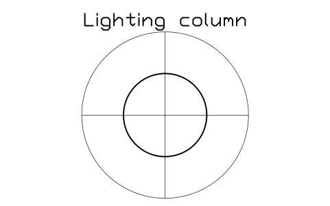 Lighting column 심볼 미리보기, 블록 PKG_LIGHT_COLUMN