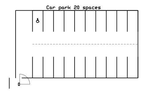 Car park 20 spaces 심볼 미리보기, 블록 PKG_LOT_20