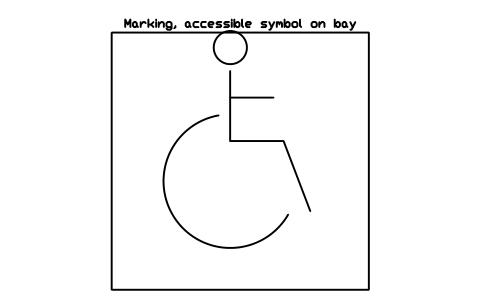 Marking, accessible symbol on bay 심볼 미리보기, 블록 PKG_MARK_ACCESSIBLE