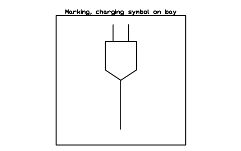 Marking, charging symbol on bay 심볼 미리보기, 블록 PKG_MARK_EV
