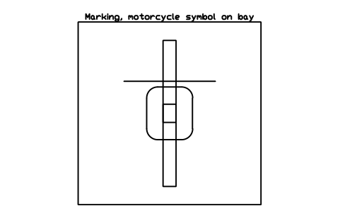 Marking, motorcycle symbol on bay 심볼 미리보기, 블록 PKG_MARK_MOTO