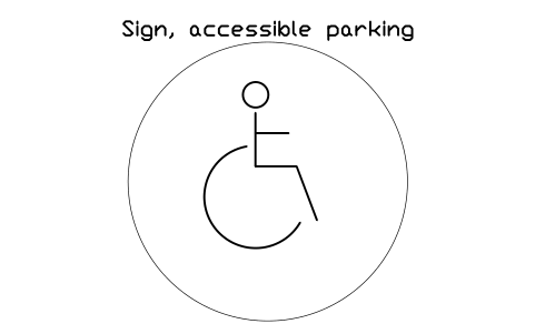 Sign, accessible parking 심볼 미리보기, 블록 PKG_SIGN_ACCESSIBLE