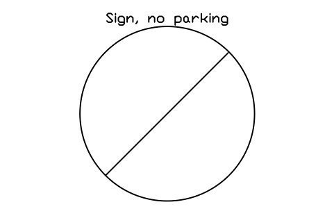 Sign, no parking 심볼 미리보기, 블록 PKG_SIGN_NO_PARKING