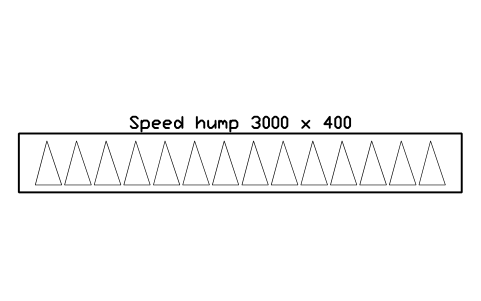 Speed hump 3000 x 400 심볼 미리보기, 블록 PKG_SPEED_HUMP