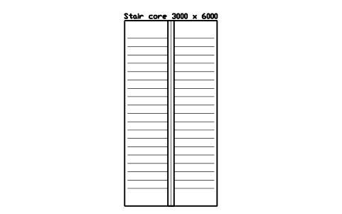 Stair core 3000 x 6000 심볼 미리보기, 블록 PKG_STAIR_CORE