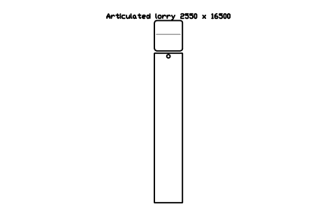Articulated lorry 2550 x 16500 심볼 미리보기, 블록 PKG_VEH_ARTIC