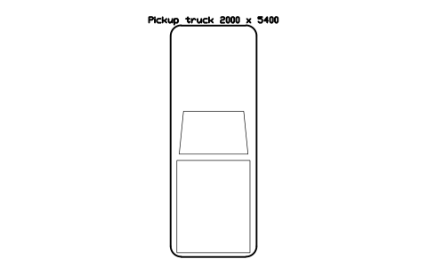 Pickup truck 2000 x 5400 심볼 미리보기, 블록 PKG_VEH_PICKUP