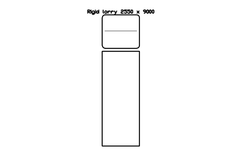Rigid lorry 2550 x 9000 심볼 미리보기, 블록 PKG_VEH_TRUCK