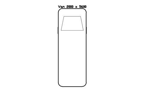 Van 2000 x 5600 심볼 미리보기, 블록 PKG_VEH_VAN