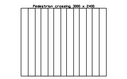 Pedestrian crossing 3000 x 2400 심볼 미리보기, 블록 PKG_ZEBRA