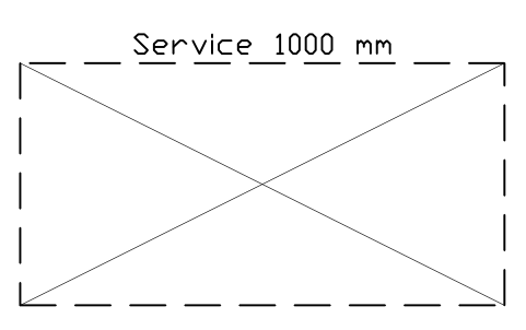 Preview of the Clearance zone, 3000 x 1500 symbol, block PHM_CLEARANCE_ZONE