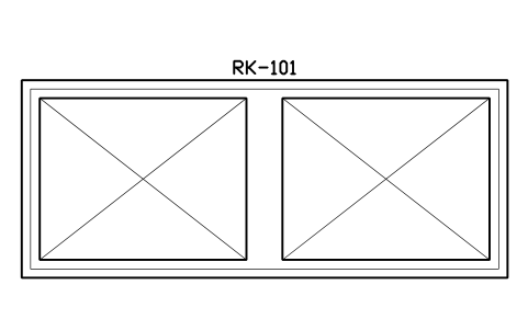 Preview of the Pallet rack bay, 2 pallets wide symbol, block PHM_PALLET_RACK_BAY