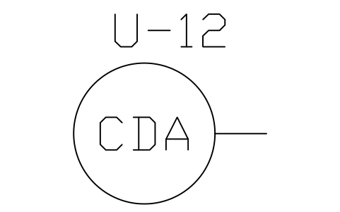 Preview of the Compressed air point symbol, block PHM_UTILITY_CDA