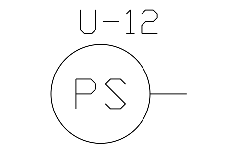 Preview of the Plant steam point symbol, block PHM_UTILITY_PS