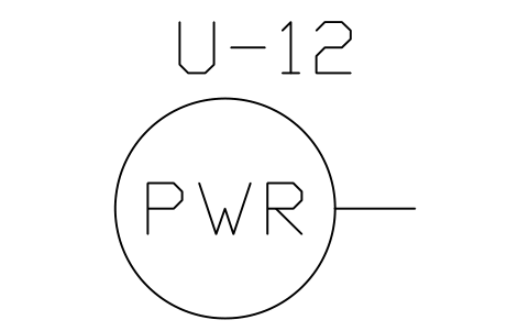 Preview of the Power outlet point symbol, block PHM_UTILITY_PWR