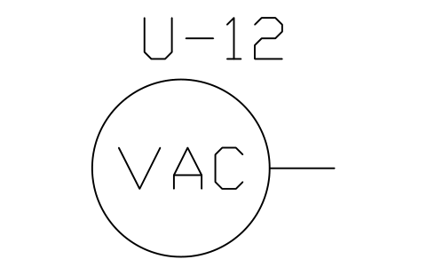 Preview of the Vacuum point symbol, block PHM_UTILITY_VAC