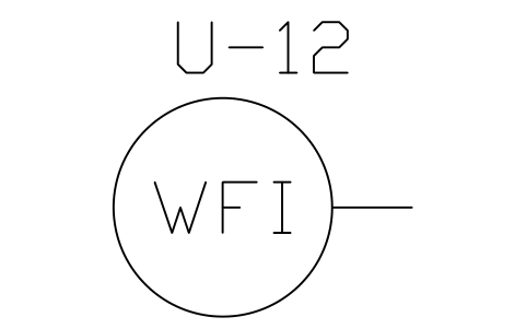 Preview of the Water for injection point symbol, block PHM_UTILITY_WFI
