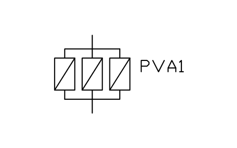 Vorschau des Symbols PV array, three strings, Block PVS_ARRAY_3STR