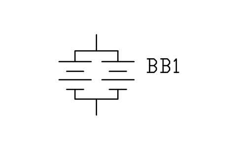 Vorschau des Symbols Battery bank, parallel, Block PVS_BAT_BANK