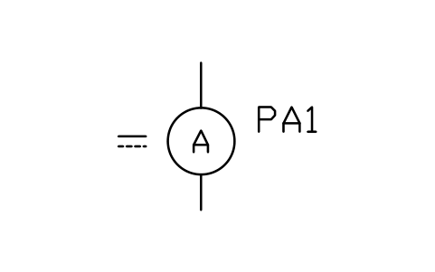 Vorschau des Symbols DC ammeter (string current), Block PVS_DC_AMMETER