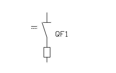 Vorschau des Symbols DC fuse-switch disconnector, Block PVS_DC_FUSE_SWITCH