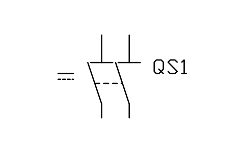 Vorschau des Symbols DC isolator, two pole, Block PVS_DC_ISOLATOR_2P