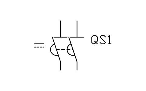 Vorschau des Symbols DC switch-disconnector, 2P, Block PVS_DC_SWD_2P