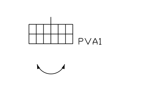 Vorschau des Symbols Single-axis tracker array, Block PVS_SITE_TRACKER1