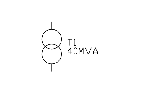 Vorschau des Symbols Transformer, two winding, Block PVS_TX_2W