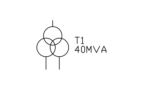 Vorschau des Symbols Transformer, split winding, Block PVS_TX_SPLIT
