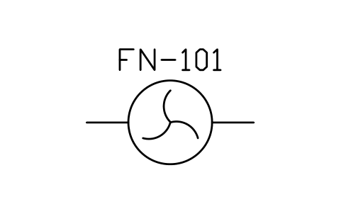 Blower, fan (general) sembolünün önizlemesi, blok PID_BLOWER_FAN