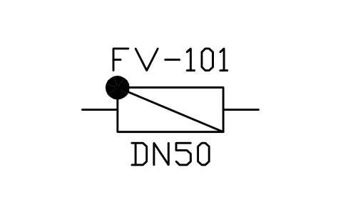 Swing check valve (form 2) sembolünün önizlemesi, blok PID_CHECK_SWING_2