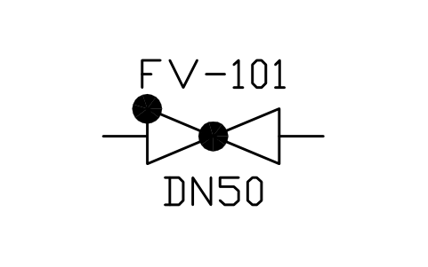 Check valve, globe type sembolünün önizlemesi, blok PID_CHECK_VALVE_GLOBE