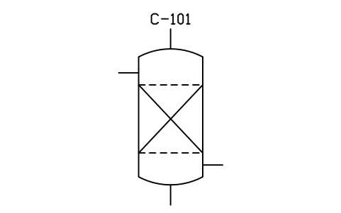 Column, fixed bed sembolünün önizlemesi, blok PID_COLUMN_FIXED_BED