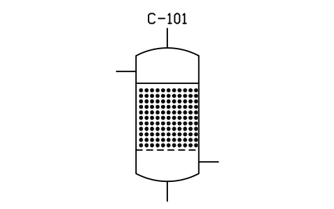 Column, fluidized bed sembolünün önizlemesi, blok PID_COLUMN_FLUIDIZED