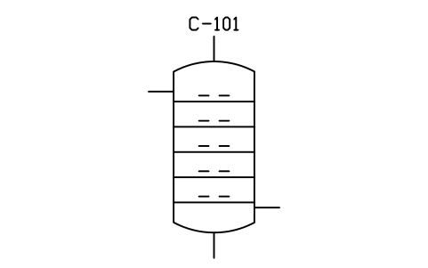 Column, valve trays sembolünün önizlemesi, blok PID_COLUMN_VALVE_TRAY