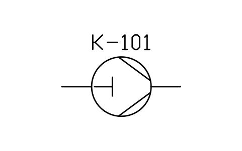 Compressor, roller vane sembolünün önizlemesi, blok PID_COMPRESSOR_ROLLER_VANE
