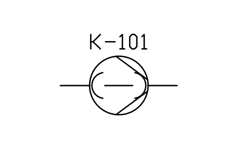 Compressor, rotary piston sembolünün önizlemesi, blok PID_COMPRESSOR_ROTARY