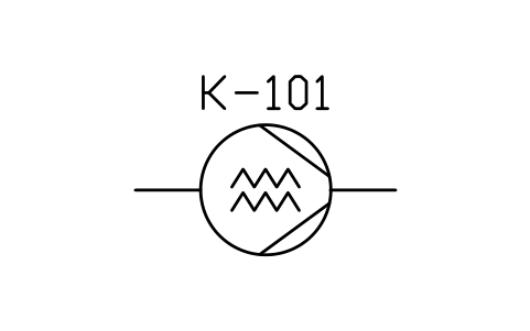 Compressor, screw sembolünün önizlemesi, blok PID_COMPRESSOR_SCREW