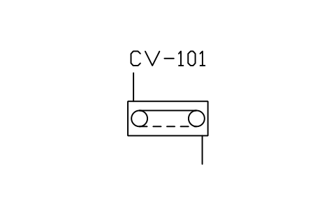 Conveyor, chain type, closed sembolünün önizlemesi, blok PID_CONVEYOR_CHAIN
