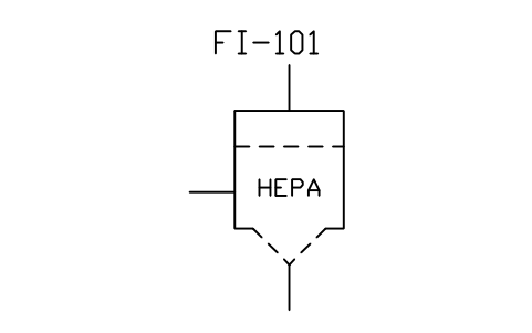 Gas filter, HEPA sembolünün önizlemesi, blok PID_FILTER_HEPA